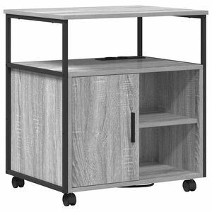 vidaXL Gabinete con Estaci&oacute;n de Carga 61 x 46 x 67 cm Gris Sonoma