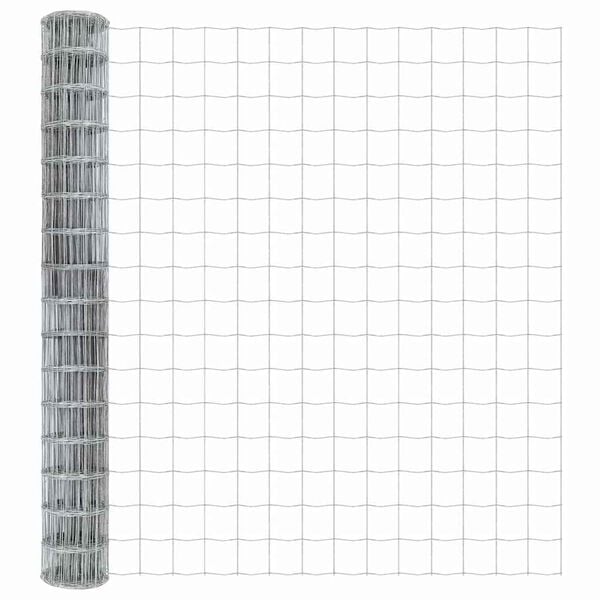 vidaXL Cerca Euro Plateado 1.5 x 10 m