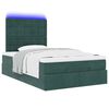 vidaXL Estructura cama otomana colchones terciopelo verde oscuro