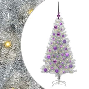 vidaXL &Aacute;rbol de Navidad Plateado 120 cm PET