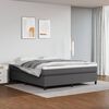 vidaXL Estructura de cama con somier cuero sintético gris 180x200 cm