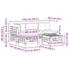 vidaXL Conjunto de Sof&aacute;s de Jard&iacute;n 5 pcs Marr&oacute;n Cera Pino macizo