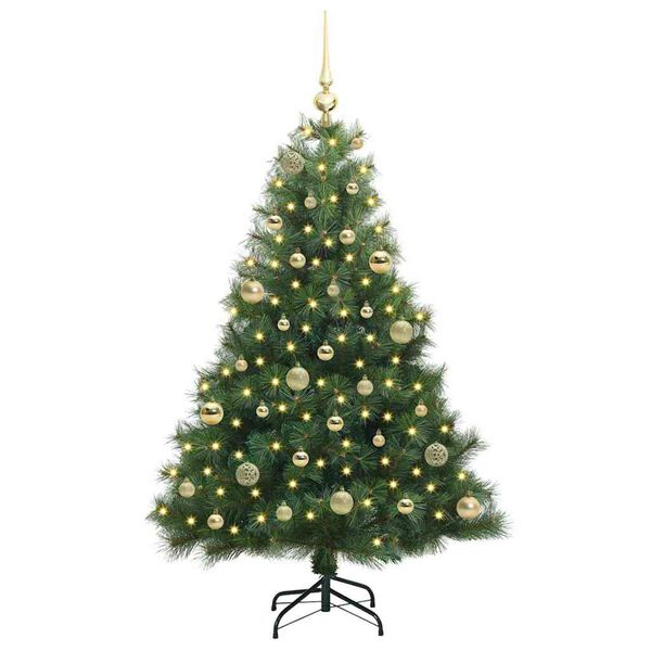 vidaXL Árbol de Navidad artificial con 150 LED Verde 150 cm PE y PVC