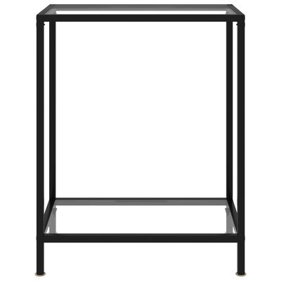 vidaXL Mesa consola vidrio templado transparente 60x35x75 cm