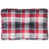 vidaXL Coj&iacute;n para sof&aacute; de palets tela a cuadros rojo 60x40x12 cm