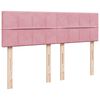 vidaXL Cama box spring con colch&oacute;n terciopelo rosa 140x200 cm