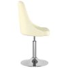 vidaXL Silla de comedor giratoria tela color crema