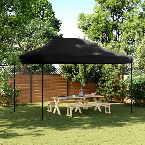vidaXL Carpa de Fiesta Negro 279 x 410 x 315 cm Tela Oxford