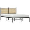 vidaXL Estructura de cama sin colchón metal roble Sonoma 120x200 cm