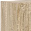 vidaXL Muebles de TV pared luces LED 2 uds roble Sonoma 30,5x35x70 cm