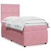 vidaXL Cama box spring con colch&oacute;n terciopelo rosa 90x190 cm