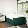 vidaXL Cama box spring con colchón terciopelo verde oscuro 120x200 cm