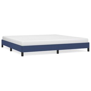 vidaXL Cama sin colch&oacute;n tela azul 200x200 cm