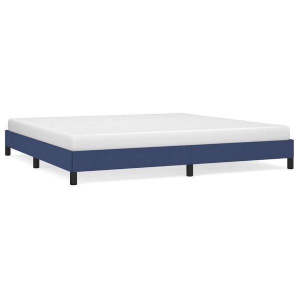 vidaXL Cama sin colch&oacute;n tela azul 200x200 cm