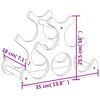 vidaXL Botellero para 6 botellas bamb&uacute; 35x18x25,5 cm