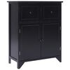 vidaXL Armario auxiliar de madera de paulownia negro 60x30x75 cm