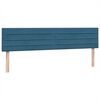 vidaXL Cama box spring con colchones terciopelo azul oscuro 180x210 cm