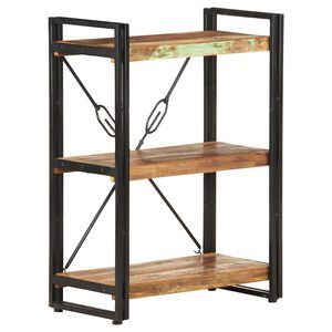 vidaXL Estanter&iacute;a de 3 niveles de madera maciza reciclada 60x30x80 cm