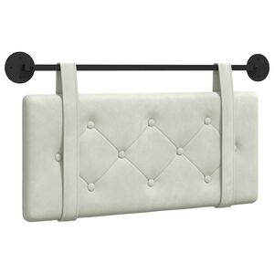 vidaXL Cabecero colgante Crema Terciopelo
