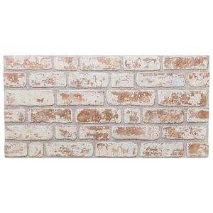 vidaXL Paneles de pared 3D 10 unidades EPS rojo y blanco 100x50 cm