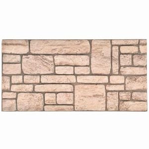 vidaXL Paneles de pared 10 uds. 100 x 50 cm Beige Espuma EPS