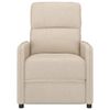 vidaXL Sillón de masaje tela de microfibra crema