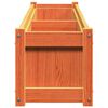 vidaXL Jardineras de exterior 2 uds madera maciza de pino marr&oacute;n cera