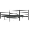 vidaXL Estructura cama sin colch&oacute;n con estribo metal negro 200x200 cm