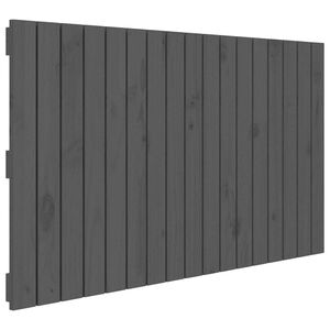 vidaXL Cabecero de cama de pared madera maciza pino gris 108x3x60 cm