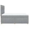 vidaXL Cama box spring con colch&oacute;n tela gris claro 140x190 cm