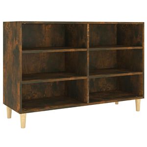 vidaXL Aparador de madera de ingenier&iacute;a roble ahumado 103,5x35x70 cm