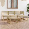 vidaXL Set de muebles de jard&iacute;n 5 pzas madera de pino impregnada verde
