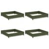 vidaXL Borde de C&eacute;sped 4 uds. 100 x 100 x 20 cm Acero Verde oliva