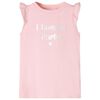 vidaXL Camiseta infantil de manga volante rosa claro 116