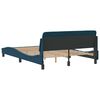 vidaXL Estructura de cama con cabecero Dover terciopelo azul 140x200 cm