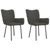 vidaXL Sillas de comedor 2 unidades terciopelo gris oscuro