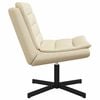 vidaXL Silla giratoria Crema 63 x 75 x 76 cm tela