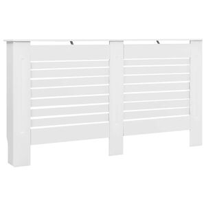 vidaXL Cubierta para radiador MDF blanco 152x19x81,5 cm