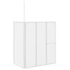 Mampara de ducha de pared en forma L 4 paneles plegables 70x120x137 cm