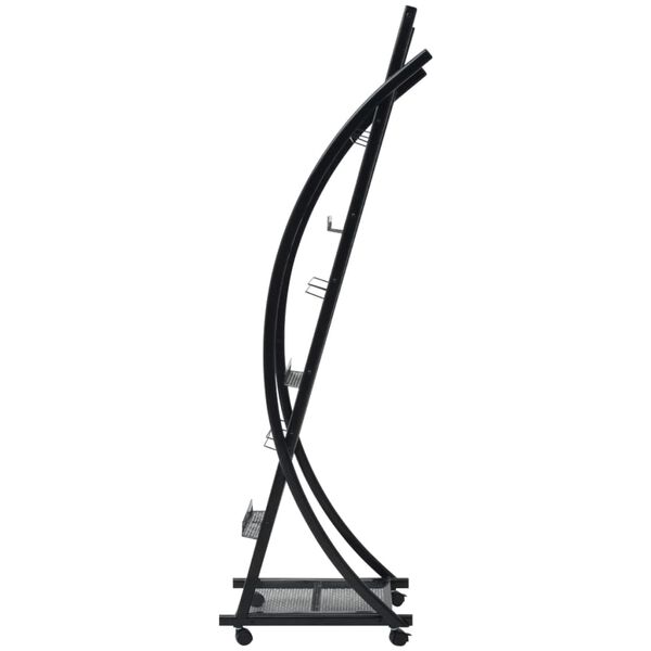 vidaXL Revistero 40x32x131 cm negro A4