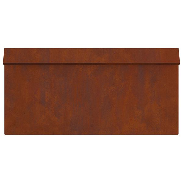 vidaXL Valla para caracoles Oxidado 50 x 3,5 x 25 cm