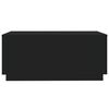 vidaXL Mesa de centro con luces LED negro 90x50x40 cm