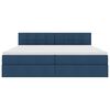 vidaXL Cama con almacenamiento y colchón con colchón Azul 200 x 200 cm