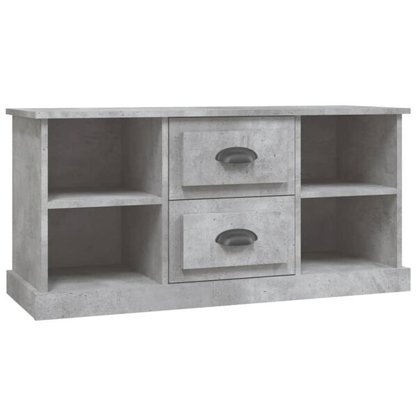 vidaXL Mueble de TV madera contrachapada gris hormigón 99,5x35,5x48 cm