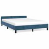 vidaXL Estructura de cama sin colchón terciopelo azul oscuro 140x200cm