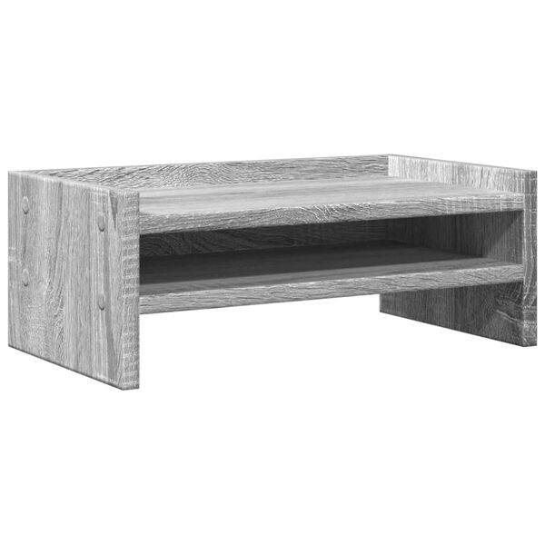 vidaXL Soporte de pantalla madera ingeniería gris Sonoma 42x24x16 cm