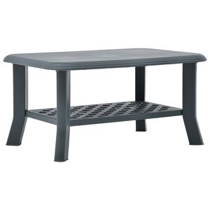 vidaXL Mesa de centro de pl&aacute;stico verde 90x60x46 cm