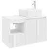 vidaXL Juego de muebles de ba&ntilde;o 2 uds. Blanco Madera de ingenier&iacute;a