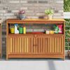 vidaXL Mesa consola de jard&iacute;n madera maciza acacia 110x35x75 cm