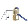 vidaXL Parque infantil de exterior madera de pino impregnada